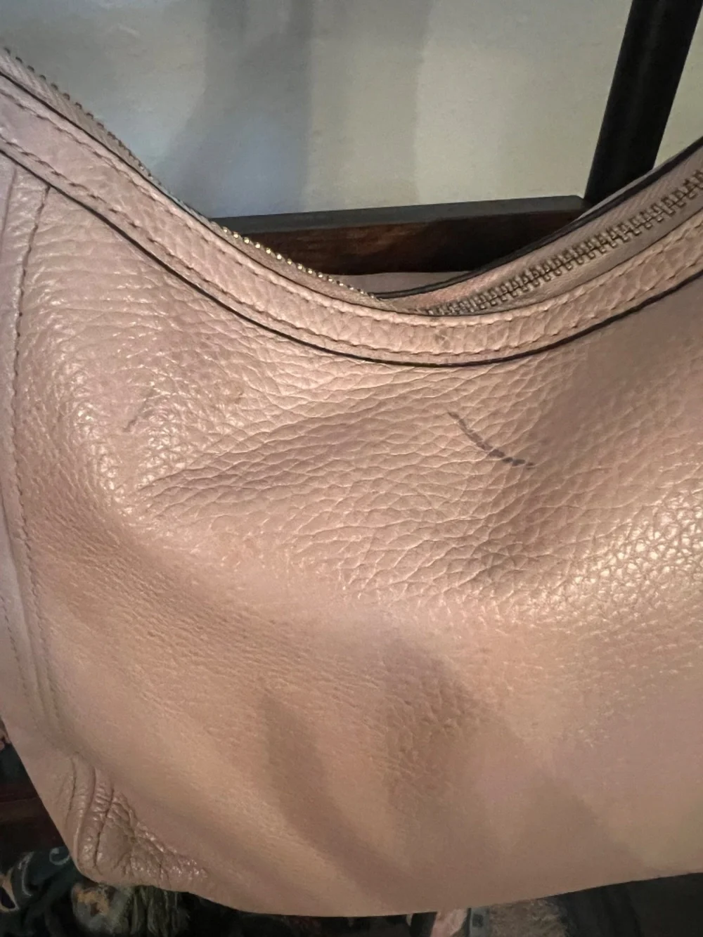 Michael Kors Blush Pink Leather Hobo Bag